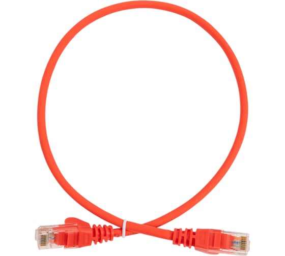 Патч-корд LANMASTER RJ45-RJ45, 4 пары, UTP, категория 5е, 5 м, оранжевый, LSZH, LAN-PC45/U5E-5.0-OR 1