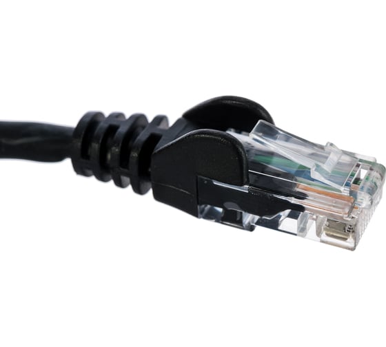 Патч-корд LANMASTER RJ45-RJ45, 4 пары, UTP, категория 5е, 3 м, черный, LSZH, LAN-PC45/U5E-3.0-BK