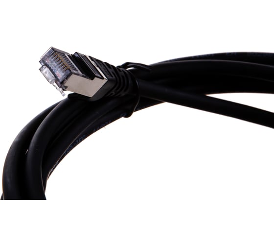 Патч-корд LANMASTER RJ45-RJ45, 4 пары, FTP, категория 5е, 3 м, черный LSZH LAN-PC45/S5E-3.0-BK