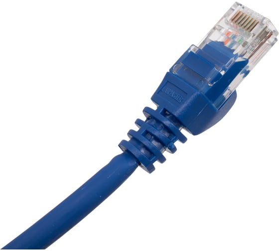 Патч-корд LANMASTER RJ45-RJ45, 4 пары, UTP, категория 5е, 2 м, синий, LSZH, LAN-PC45/U5E-2.0-BL