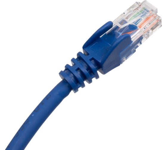 Патч-корд LANMASTER RJ45-RJ45, 4 пары, UTP, категория 5е, 2 м, синий, LSZH, LAN-PC45/U5E-2.0-BL