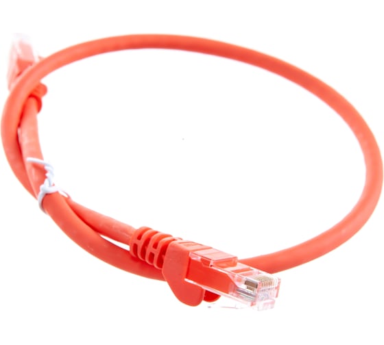 Патч-корд LANMASTER RJ45-RJ45, 4 пары, UTP, категория 6, 0.5 м оранжевый, LSZH, LAN-PC45/U6-0.5-OR