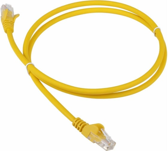 Патч-корд LANMASTER RJ45-RJ45, 4 пары, UTP, категория 5е, 1 м, желтый, LSZH, LAN-PC45/U5E-1.0-YL