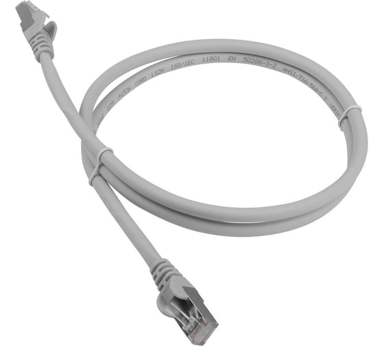 Патч-корд LANMASTER RJ45-RJ45, 4 пары, FTP, категория 6A, 1 м, серый, LSZH, LAN-PC45/S6A-1.0-GY 1