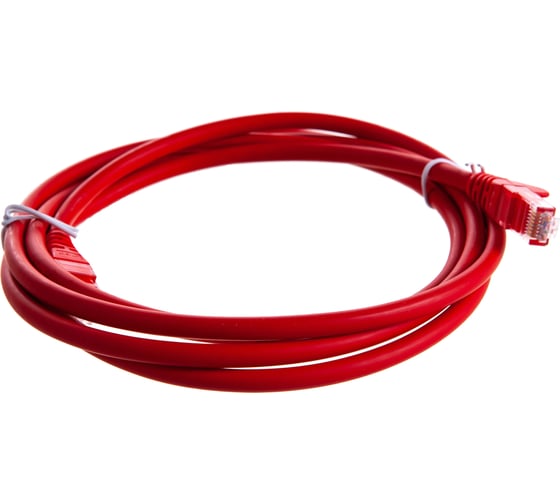 Патч-корд LANMASTER RJ45-RJ45, 4 пары, UTP, категория 6, 2 м, красный, LSZH, LAN-PC45/U6-2.0-RD
