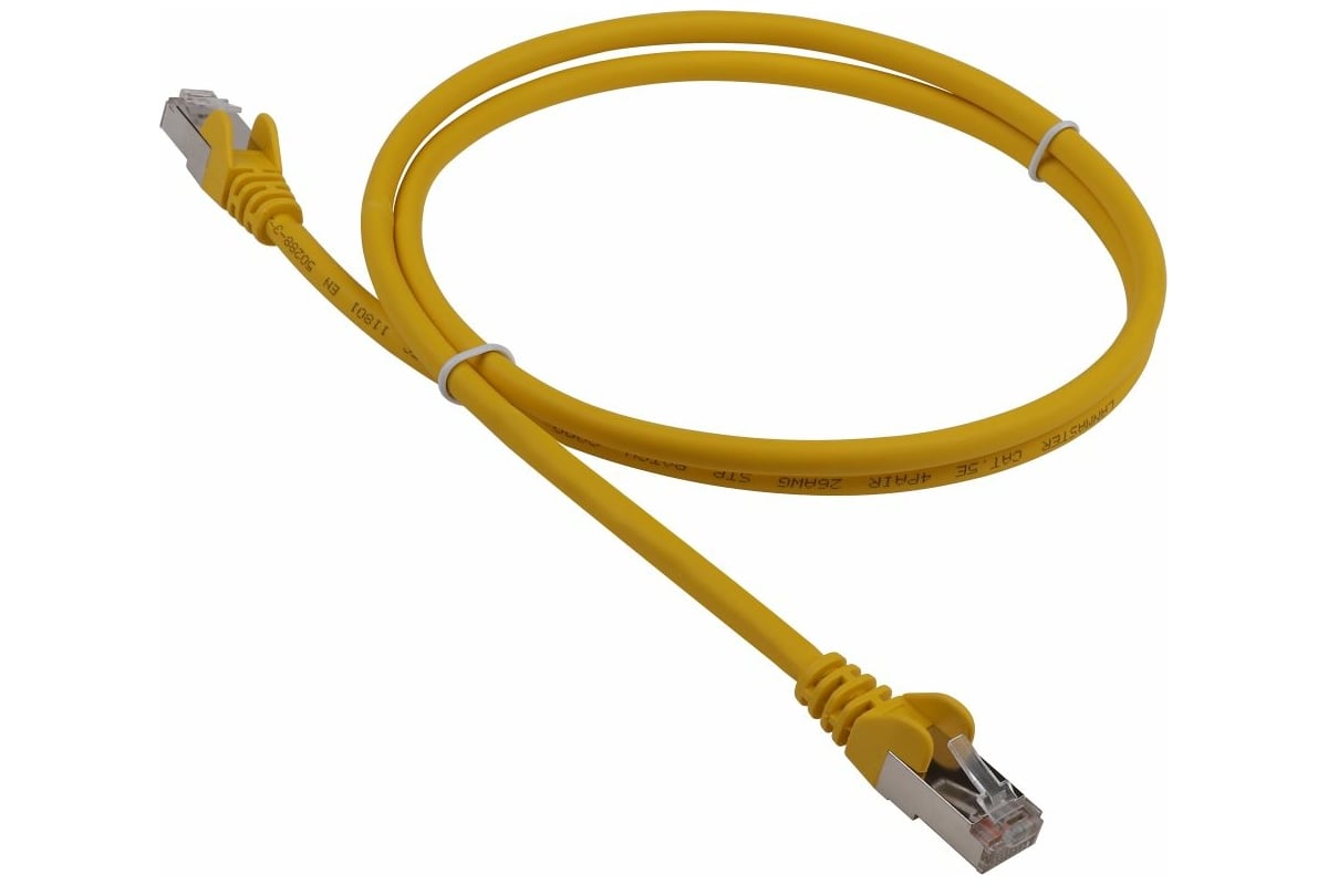 Патч-корд LANMASTER RJ45-RJ45, 4 пары, FTP, категория 5е, 1.5 м, желтый ...