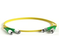 Волоконно-оптический патч-корд (шнур) Hyperline FC-D2-9-FC/AR-FC/AR-H-0.5M-LSZH-YL SM 9/125 (OS2), FC/APC-FC/APC, 2.0 мм, duplex, LSZH, 0.5 м 396947