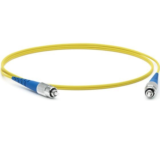 Волоконно-оптический патч-корд (шнур) Hyperline FC-S2-9-FC/UR-FC/UR-H-50M-LSZH-YL SM 9/125 (OS2), FC/UPC-FC/UPC, 2.0 мм, simplex, LSZH, 50 м 247452 1