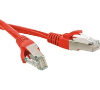 Патч-корд Hyperline PC-LPM-SFTP-RJ45-RJ45-C5e-15M-LSZH-RD SF/UTP, экранированный, Cat.5е (100% Fluke Component Tested), LSZH, 15 м, красный 264429