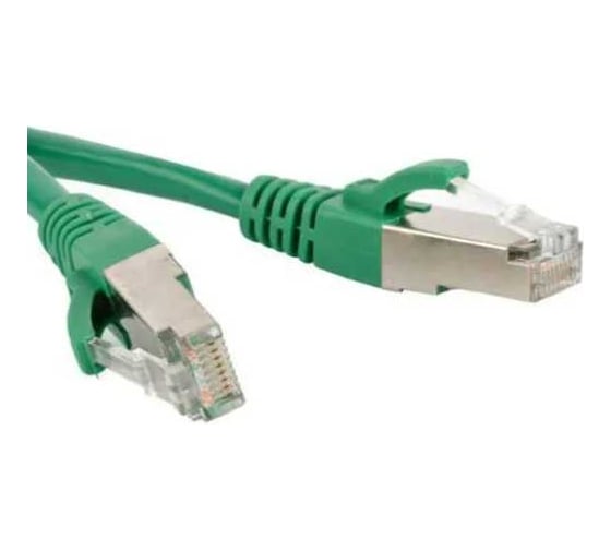Патч-корд Hyperline PC-LPM-SFTP-RJ45-RJ45-C5e-1M-LSZH-GN SF/UTP, экранированный, Cat.5e (100% Fluke Component Tested), LSZH, 1 м, зеленый 264322