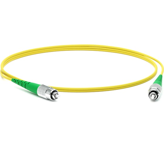 Волоконно-оптический патч-корд (шнур) Hyperline FC-S2-9-FC/AR-FC/AR-H-1.5M-LSZH-YL SM 9/125 (OS2), FC/APC-FC/APC, 2.0 мм, simplex, LSZH, 1.5 м 395122 1