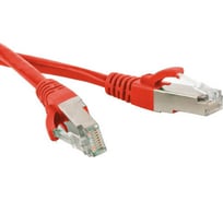 Патч-корд Hyperline PC-LPM-SFTP-RJ45-RJ45-C6-15M-LSZH-RD S/FTP, экранированный, Cat.6 (100% Fluke Component Tested), LSZH, 15 м, красный 264559