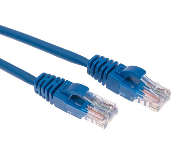 Патч-корд U/UTP REXANT CAT 5e, RJ45-RJ45, 26AWG, LSZH, синий, 0,5м 02-0104-05