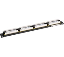 Патч-панель 19" REXANT 1U, 24 порта RJ-45, CAT 6, UTP 02-0234