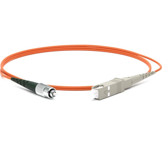 Волоконно-оптический патч-корд (шнур) Hyperline FC-S2-50-FC/PR-SC/PR-H-1.5M-LSZH-OR MM 50/125, FC-SC, 2.0 мм, simplex, LSZH, 1.5 м 245557 1