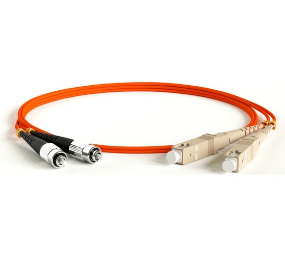 Волоконно-оптический патч-корд (шнур) Hyperline FC-D2-62-FC/PR-SC/PR-H-1M-LSZH-OR MM 62.5/125, FC-SC, 2.0 мм, duplex, LSZH, 1 м 239520 1