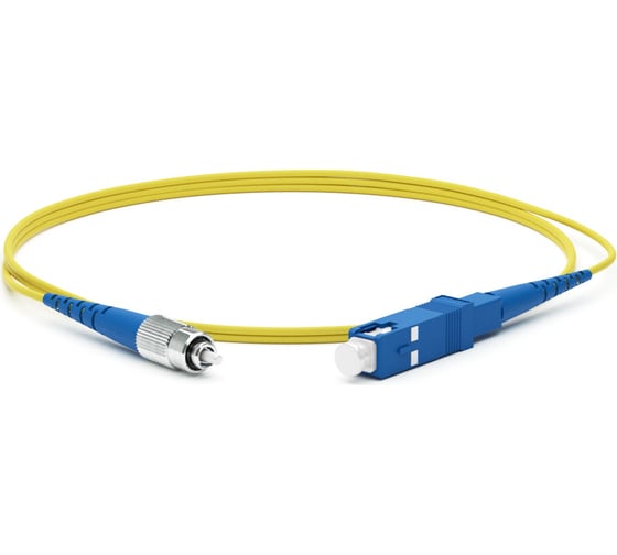 Волоконно-оптический патч-корд (шнур) Hyperline FC-S2-9-FC/UR-SC/UR-H-0.5M-LSZH-YL SM 9/125 (OS2), FC/UPC-SC/UPC, 2.0 мм, simplex, LSZH, 0.5 м 243172