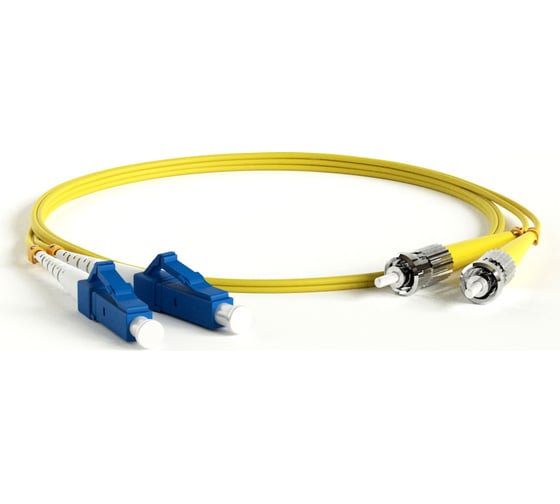 Волоконно-оптический патч-корд (шнур) Hyperline FC-D2-9-LC/UR-ST/UR-H-30M-LSZH-YL SM 9/125 (OS2), LC/UPC-ST/UPC, 2.0 мм, duplex, LSZH, 30 м 244505 1