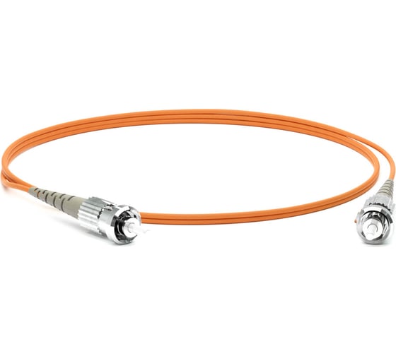 Волоконно-оптический патч-корд (шнур) Hyperline FC-S2-50-ST/PR-ST/PR-H-15M-LSZH-OR MM 50/125, ST-ST, 2.0 мм, simplex, LSZH, 15 м 242780 1