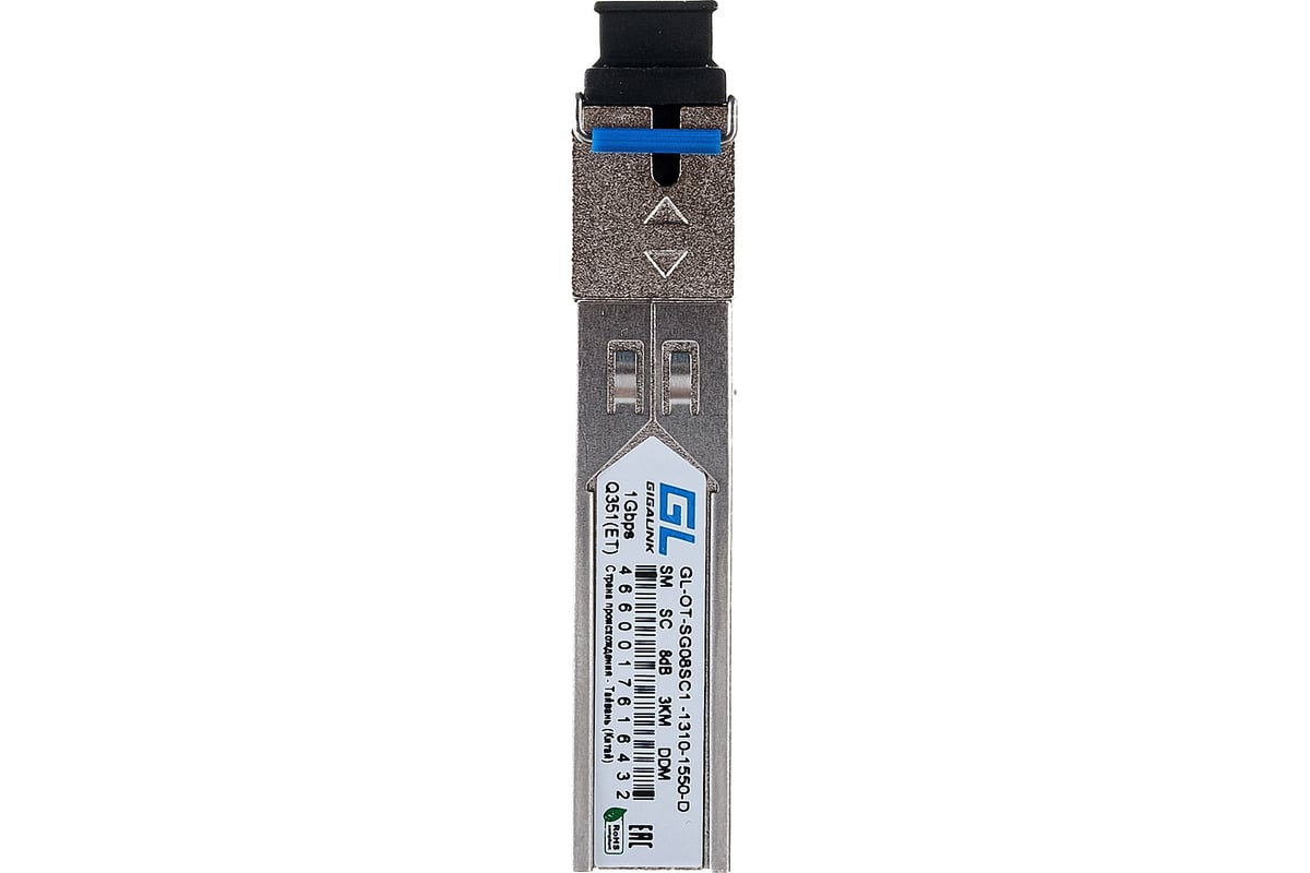 Модуль SFP GIGALINK WDM, 155Mb/1,25Gb/s, одно волокно SM,SC  GL-OT-SG08SC1-1310-1550-D