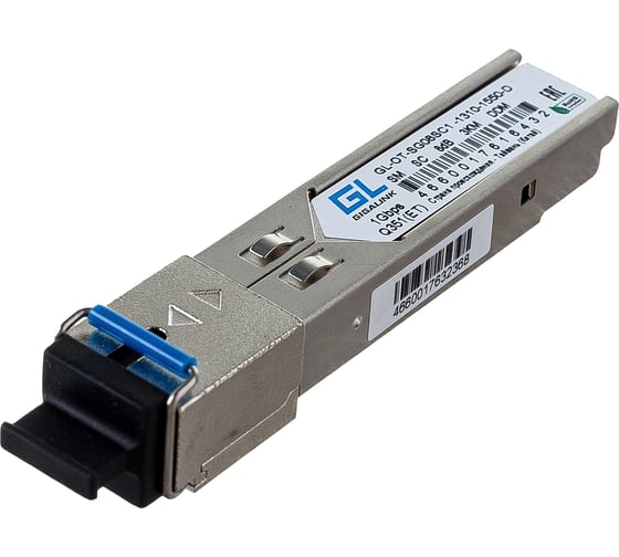 Модуль SFP GIGALINK WDM, 155Mb/1,25Gb/s, одно волокно SM,SC GL-OT-SG08SC1-1310-1550-D