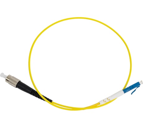 Волоконно-оптический патч-корд (шнур) Hyperline FC-S2-9-FC/UR-LC/UR-H-0.5M-LSZH-YL SM 9/125 (OS2), FC/UPC-LC/UPC, 2.0 мм, simplex, LSZH, 0.5 м 279099