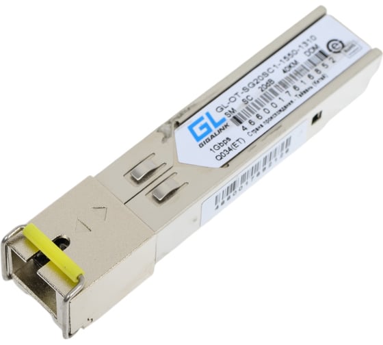 Модуль SFP GIGALINK WDM, 1Гбит/c, одно волокно SM, SC GL-OT-SG20SC1-1550-1310