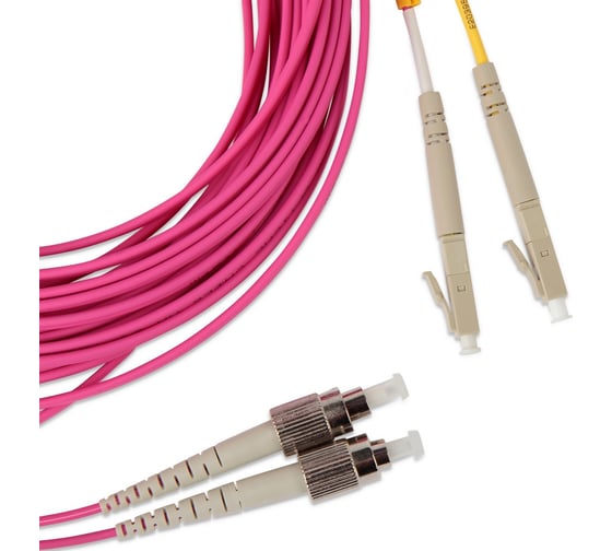 Волоконно-оптический патч-корд (шнур) Hyperline mm 50/125(om4), fc-lc, duplex, lszh, 30 м 247740 1