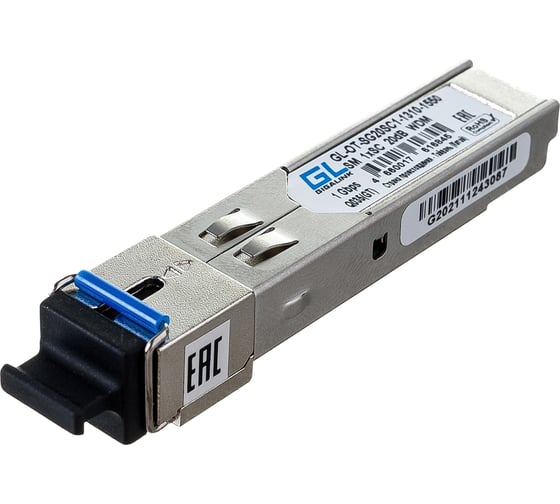 Модуль SFP GIGALINK WDM, 1Гбит/c, одно волокно SM, SC GL-OT-SG20SC1-1310-1550