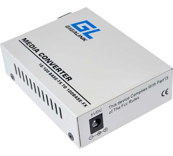 Конвертер UTP GIGALINK 100Мбит/c, WDM, без LFP, SM, SC GL-MC-UTPF-SC1F-18SM-1550-N