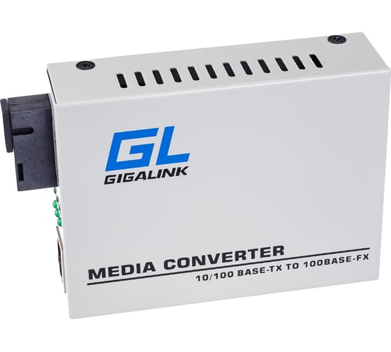 Конвертер UTP GIGALINK 100Мбит/c, WDM, без LFP, SM, SC GL-MC-UTPF-SC1F-18SM-1550-N