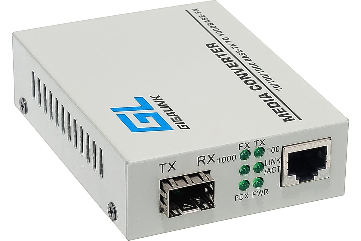 Конвертер UTP-SFP GIGALINK 10/100/1000Мбит/с в 1000Мбит/с, rev2  GL-MC-UTPG-SFPG-F.r2 - выгодная цена, отзывы, характеристики, фото - купить  в Москве и РФ