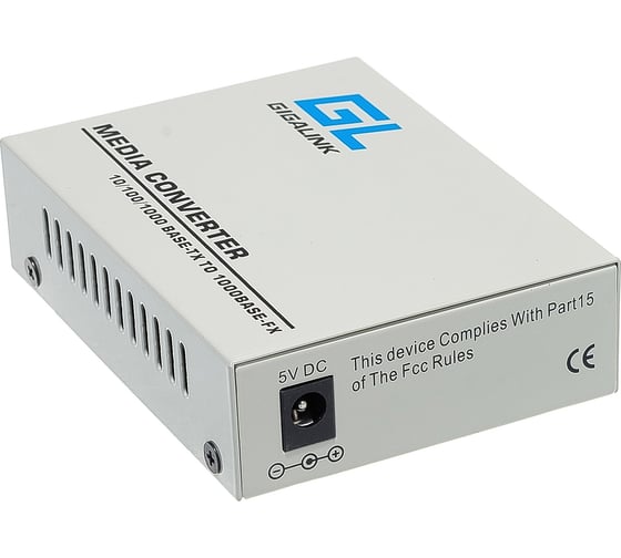 Конвертер UTP-SFP GIGALINK 10/100/1000Мбит/с в 1000Мбит/с, rev2 GL-MC-UTPG-SFPG-F.r2