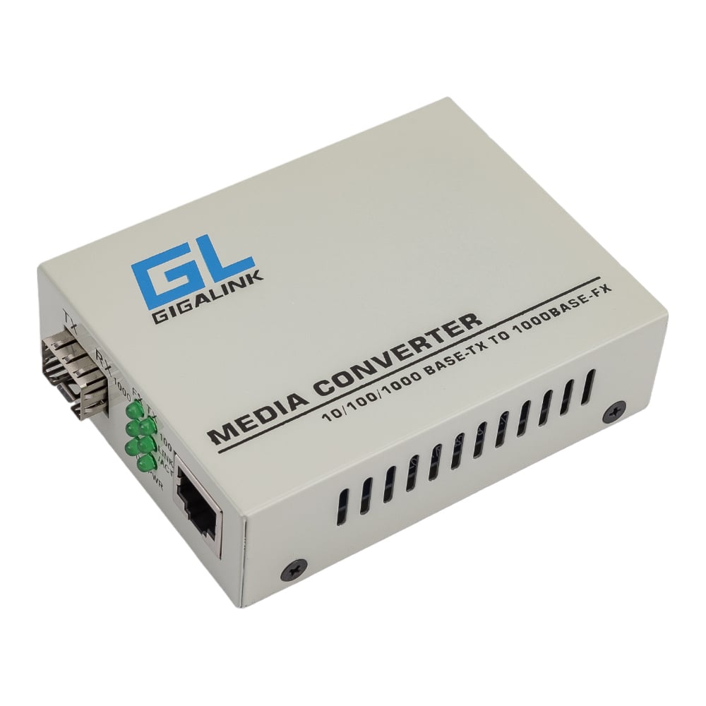 Конвертер UTP-SFP GIGALINK 10/100/1000Мбит/с в 1000Мбит/с GL-MC-UTPG ...