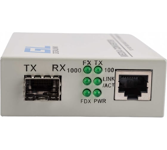 Конвертер UTP-SFP GIGALINK 10/100/1000Мбит/с в 1000Мбит/с GL-MC-UTPG-SFPG-F