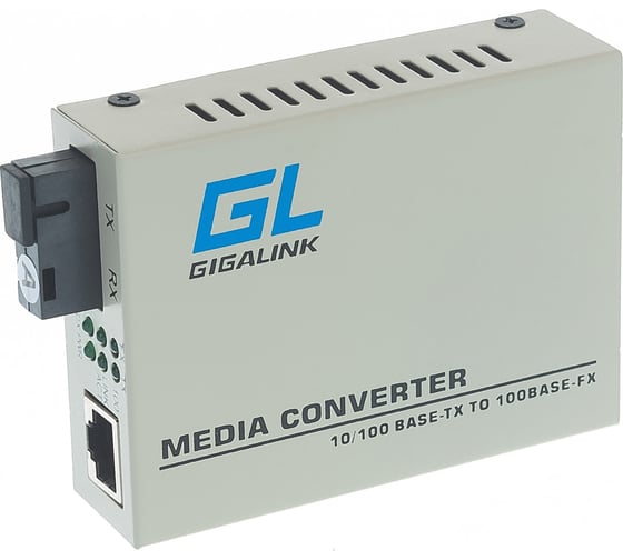 Конвертер UTP GIGALINK 100Мбит/c, WDM, без LFP, SM, SC GL-MC-UTPF-SC1F-18SM-1310-N