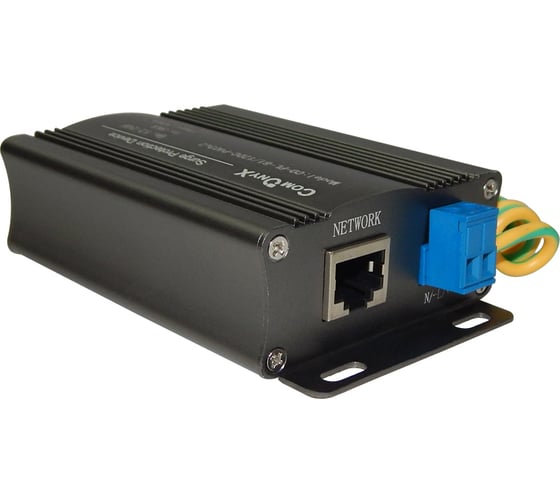 Грозозащита витой пары ComOnyx rj45 + 12в, co-pl-b1/12dc-p403v2, 100-052