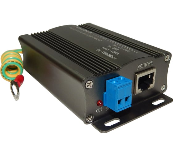 Грозозащита витой пары ComOnyx rj45 + 12в, co-pl-b1/12dc-p403v2, 100-052