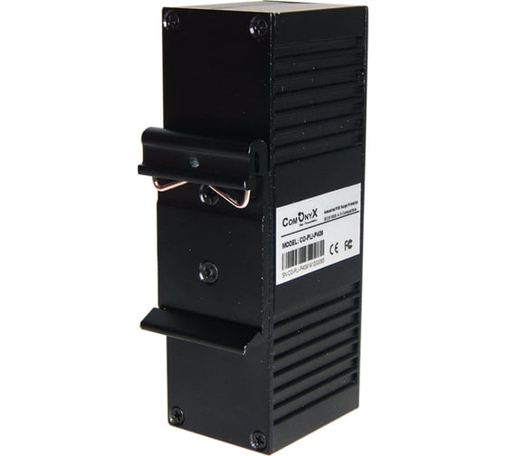 Грозозащита витой пары ComOnyx rj45 с poe, промышленная, с креплением на din рейку, co-pli-p409, 100-072