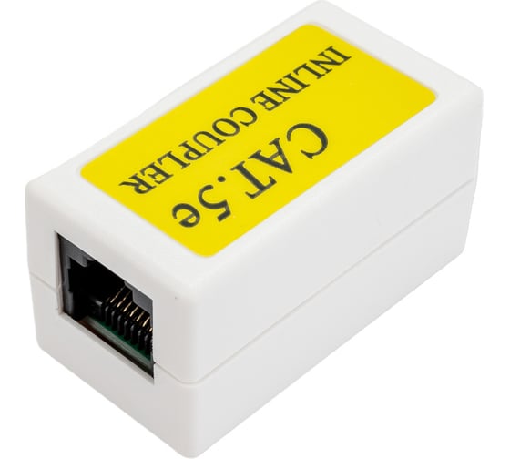 Проходной адаптер ITK кат.5е UTP тип RJ45-RJ45 8P8C белый CS70-1C5EU