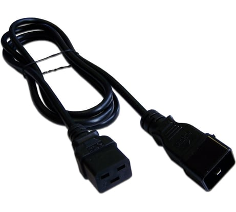 Шнур питания LANMASTER C19-C20, 3х1.5, 220В, 16А, 3 метра LAN-PP19/20-16A-3.0