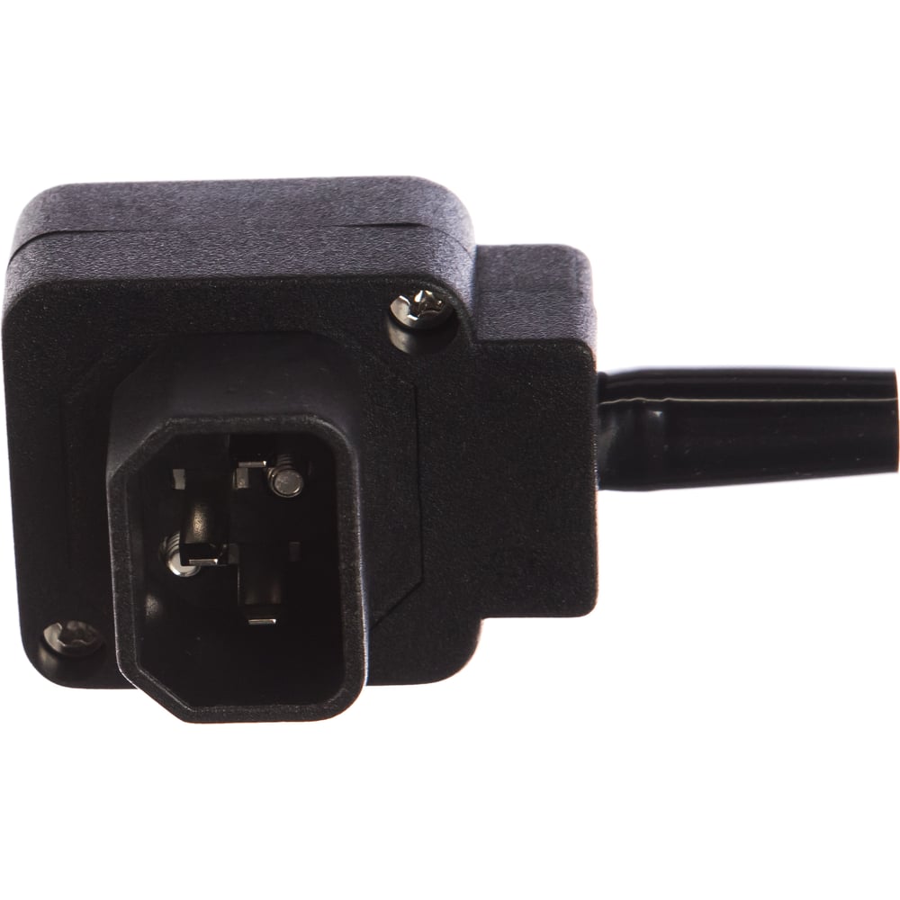 Вилка LANMASTER IEC 60320 C14, 10A, 250V, угловая, разборная, черная ...