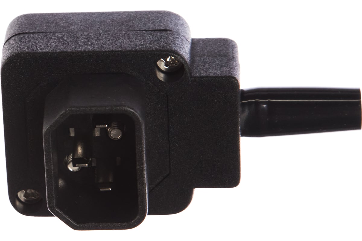 Вилка LANMASTER IEC 60320 C14, 10A, 250V, угловая, разборная, черная ...