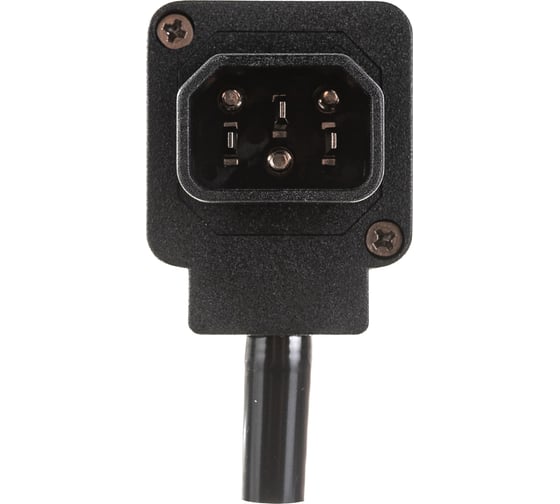 Вилка LANMASTER IEC 60320 C14, 10A, 250V, угловая, разборная, черная LAN-IEC-320-C14/90