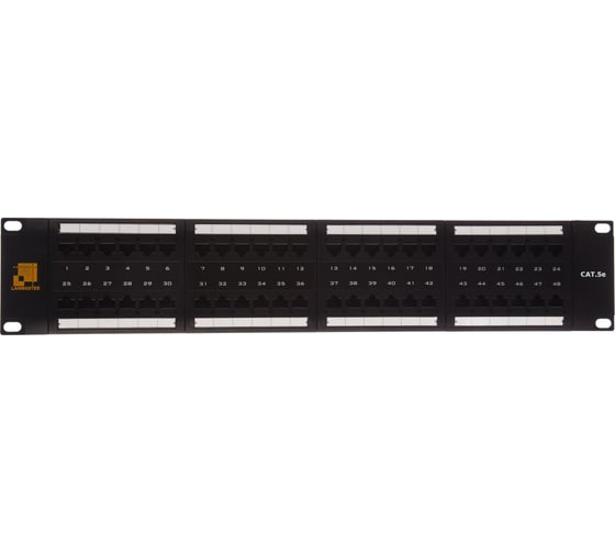 Патч-панель LANMASTER 19", 48 портов RJ-45, категория 5e, UTP, 2U, LAN-PPL48U5E