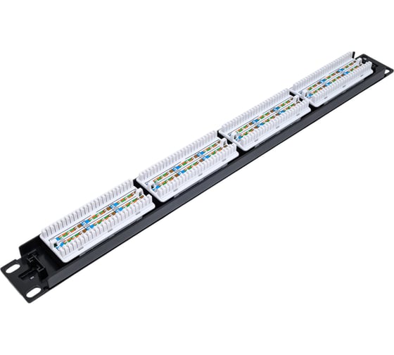 Патч-панель LANMASTER 19", 24 порта RJ-45, категория 6, UTP, 1U, LAN-PPL24U6