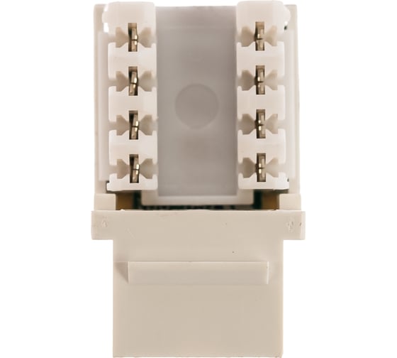 Вставка Keystone LANMASTER RJ-45, категория 5e, белая, со шторкой, LAN-OK45U5E/90-WH