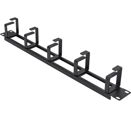 Органайзер NIKOMAX 19", 1U, кольца 40мм 2шт. NMC-OK400H-1U-BK-2