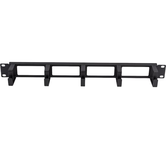 Органайзер NIKOMAX 19", 1U, кольца 40мм 2шт. NMC-OK400H-1U-BK-2