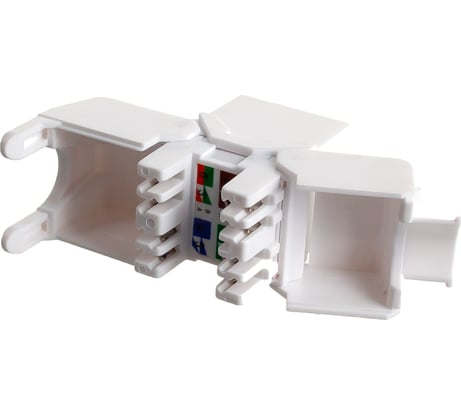Модуль Keystone NIKOMAX Кат.5е, RJ45/8P8C, 180 градусов, самозажимной, неэкран., белый NMC-KJUD2-ET-WT
